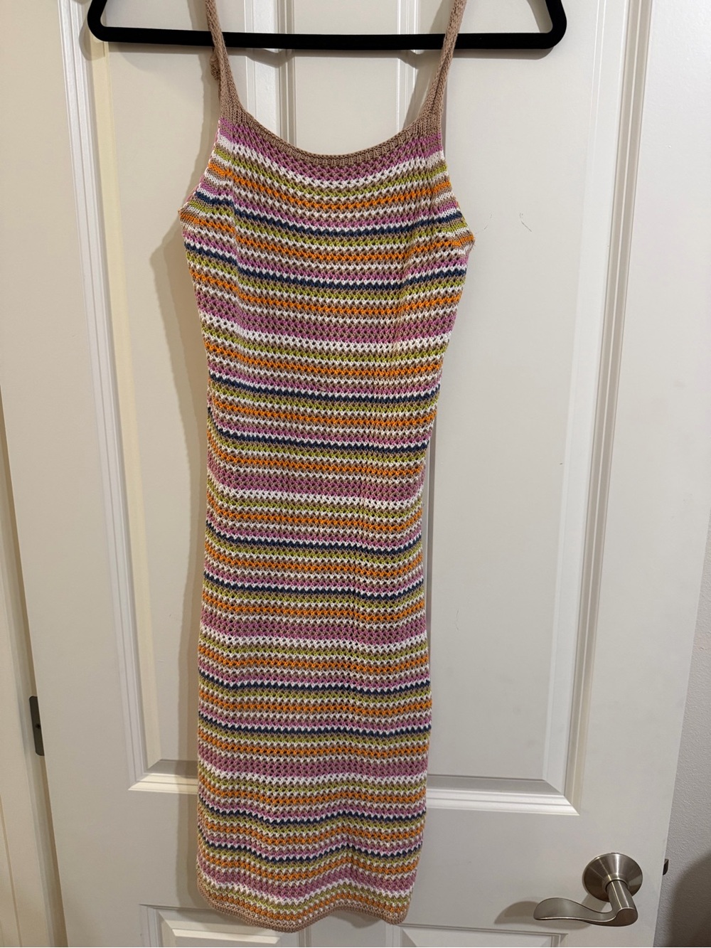 Olive and Oak crochet slip style midi dress
